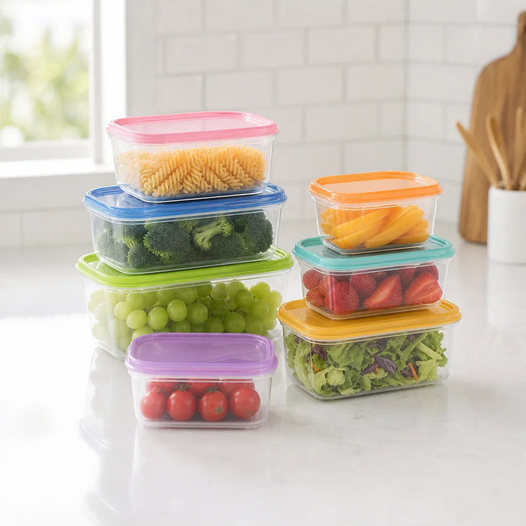 Ten BPA-free plastic food storage containers